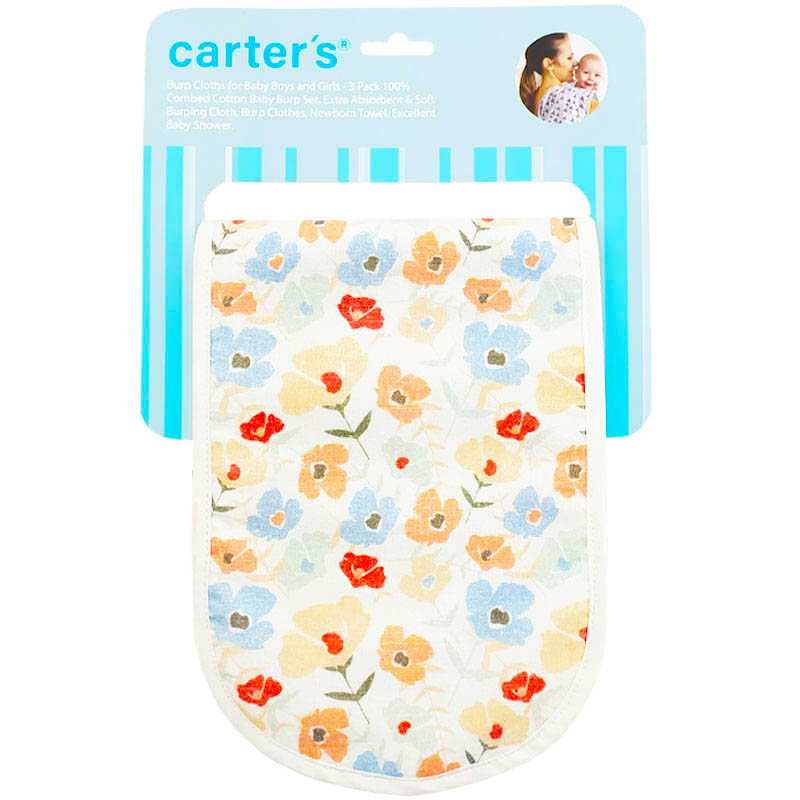 روپوش آروغ گیر 3 تایی طرح گل رنگی کارترز Carters