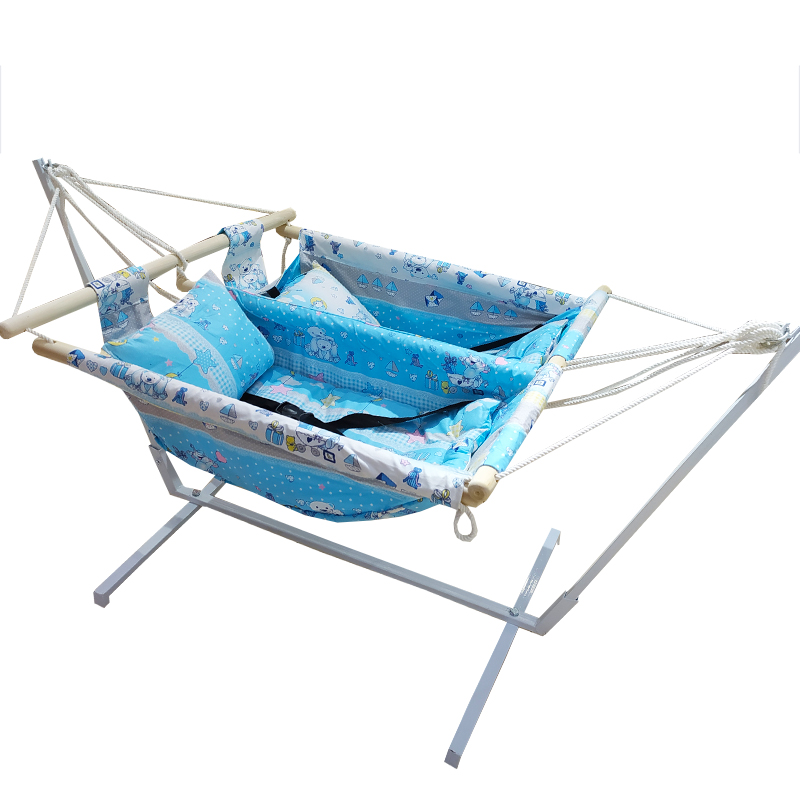 گهواره دوقلو سنتی پایه دار بانوچ طرح فیل آنیا Aniya