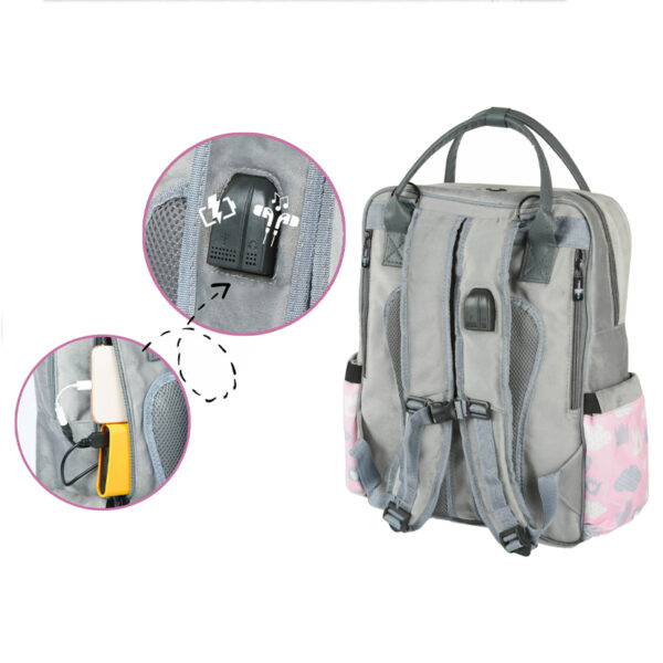 ساک کوله پشتی لوازم کودک قلب و تاج رزبرن RoseBorn