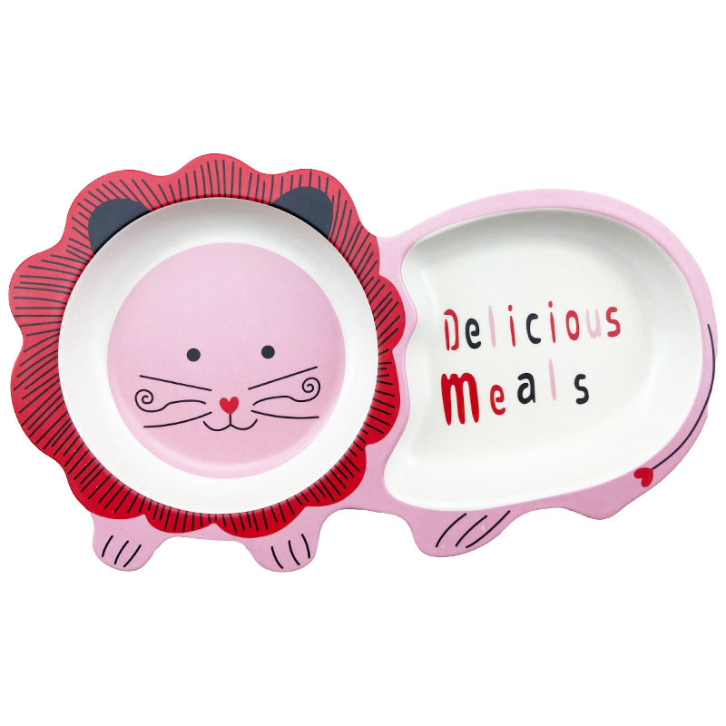 سرویس غذاخوری پنج تکه طرح شیر بامبو Bamboo fiber