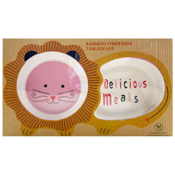 سرویس غذاخوری پنج تکه طرح شیر بامبو Bamboo fiber