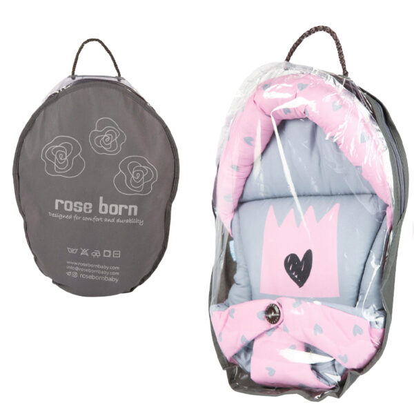 قنداق چسبی نوزاد قلب و تاج رزبرن RoseBorn
