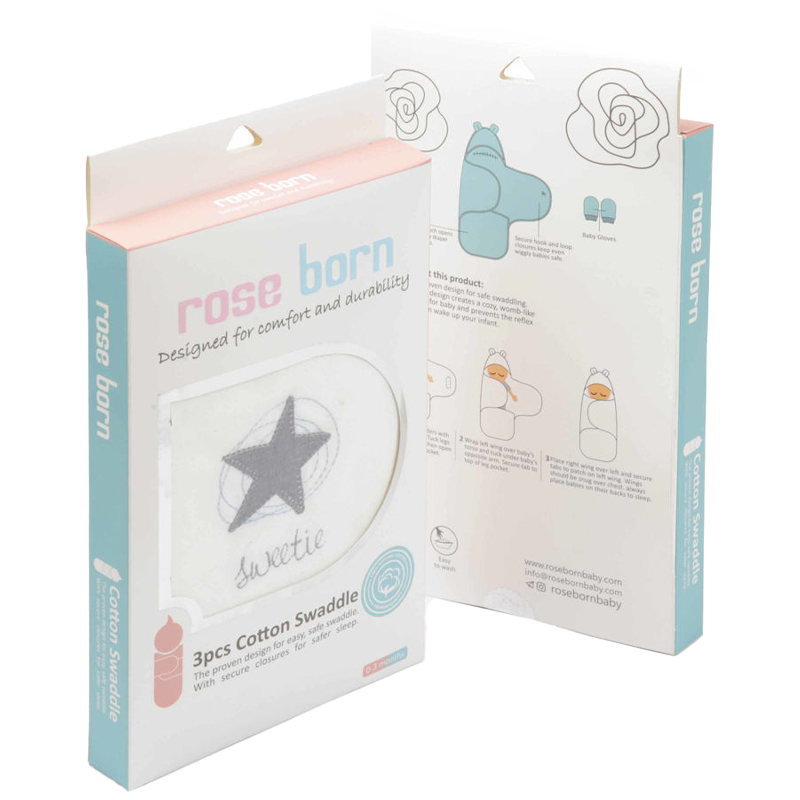 قنداق چسبی نوزاد قلب و تاج رزبرن RoseBorn