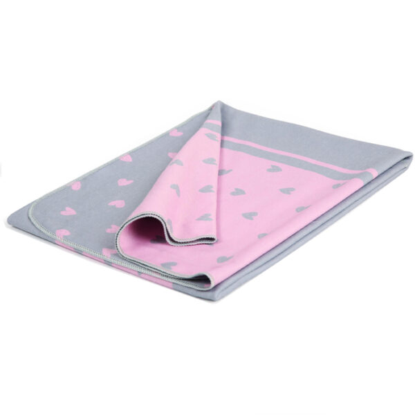 پتو دورپیچ نخی تاج و قلب رزبرن RoseBorn