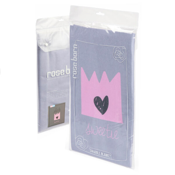 پتو دورپیچ نخی تاج و قلب رزبرن RoseBorn