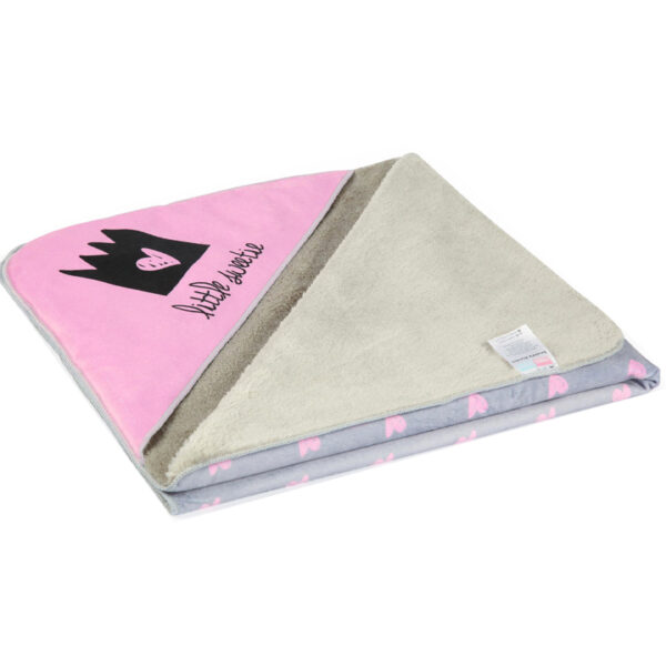 پتو دورپیچ کلاه دار تاج و قلب رزبرن RoseBorn