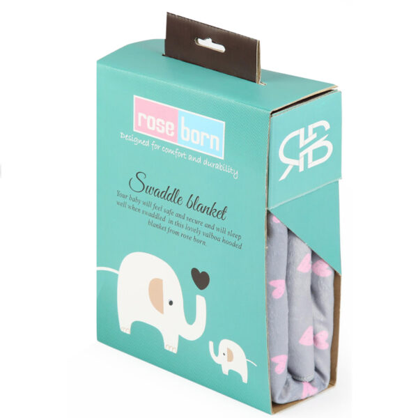 پتو دورپیچ کلاه دار تاج و قلب رزبرن RoseBorn