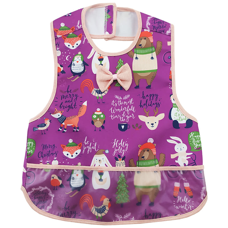 پیش بند مشمبایی چاپ حیوانات کریسمس پاپيونی کوکالو Cocalo