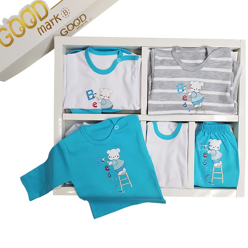 ست 19 تکه بیمارستانی نوزاد طرح دو گربه GoodMark