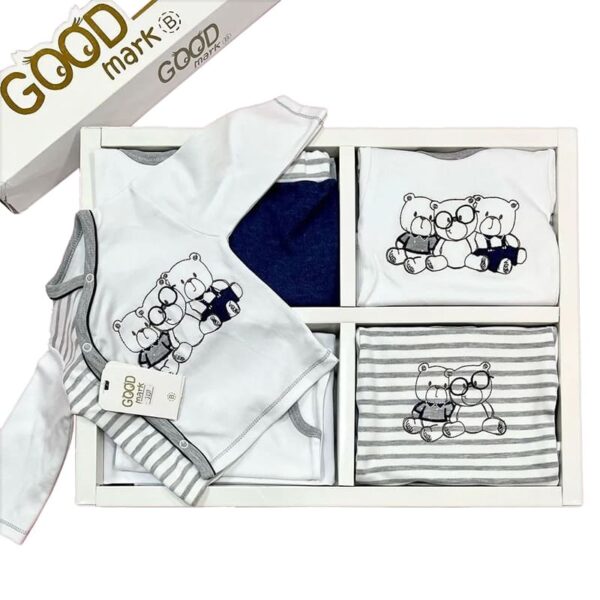 ست 19 تکه بیمارستانی نوزاد طرح دو گربه GoodMark