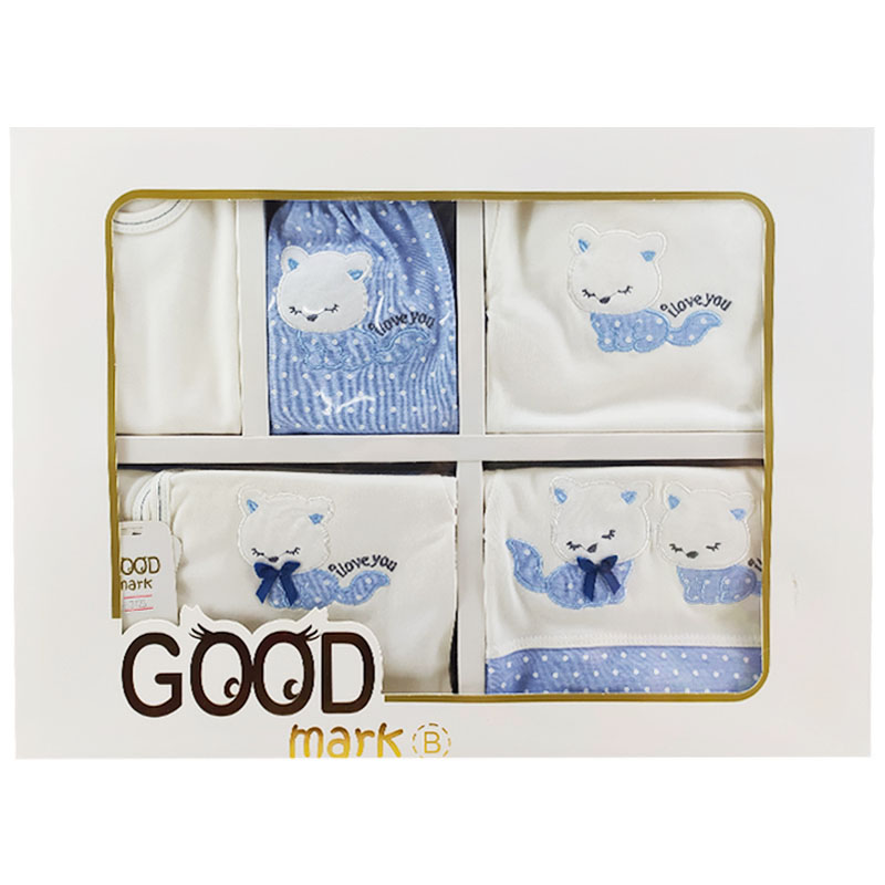 ست 19 تکه بیمارستانی نوزاد طرح دو گربه GoodMark
