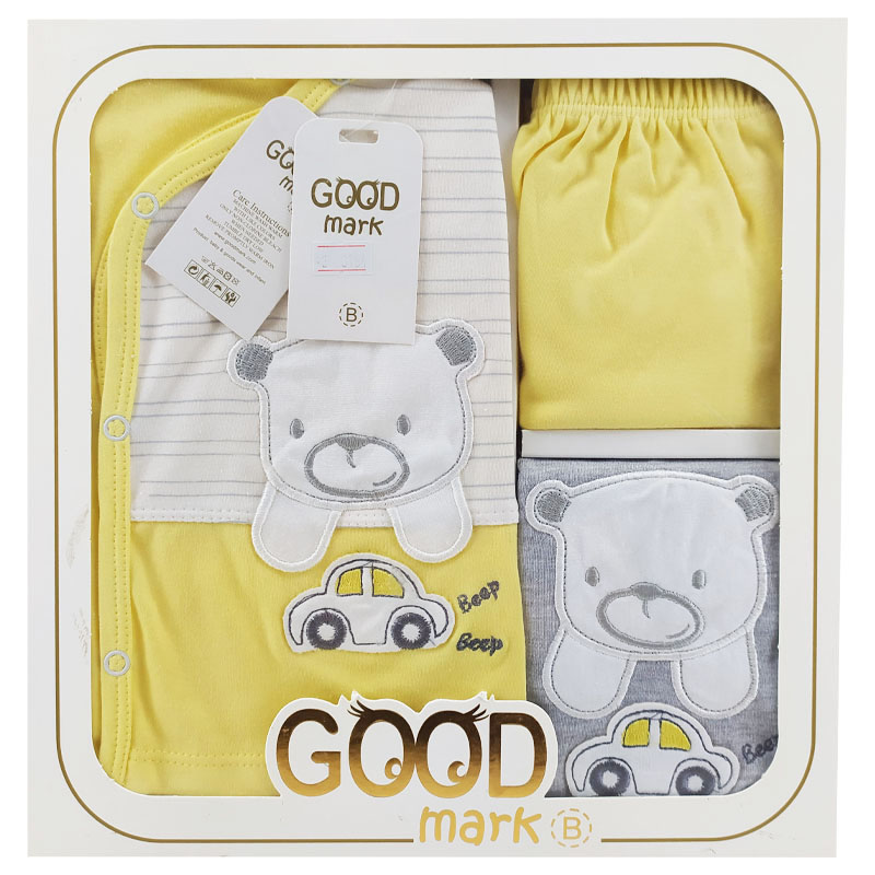 ست 5 تکه بیمارستانی نوزاد خرس و ماشین GoodMark