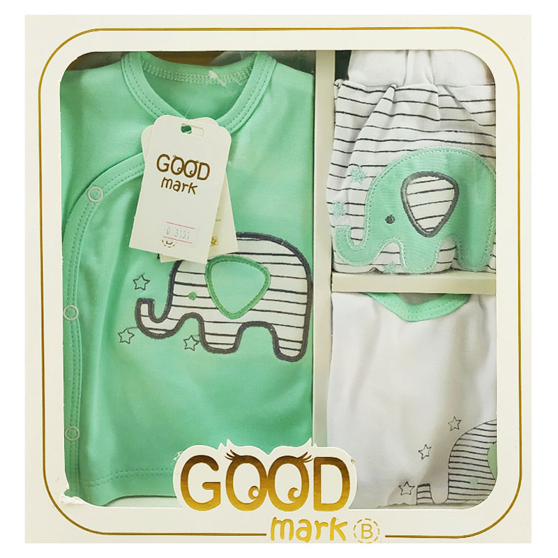 ست 5 تکه بیمارستانی نوزاد فیل و ستاره GoodMark