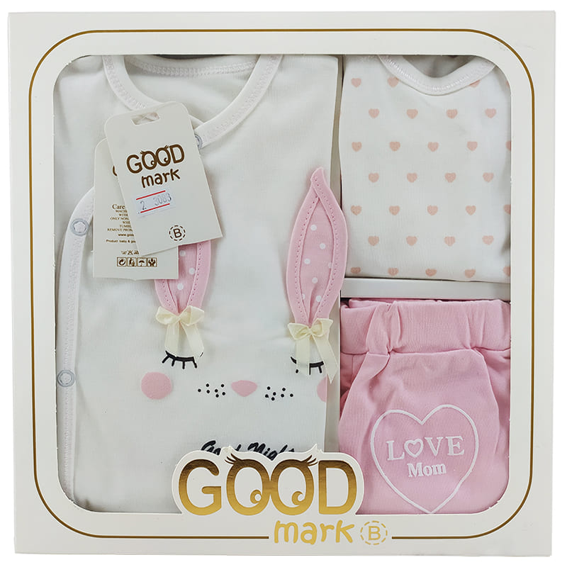 ست 5 تکه بیمارستانی نوزاد طرح خرگوش GoodMark