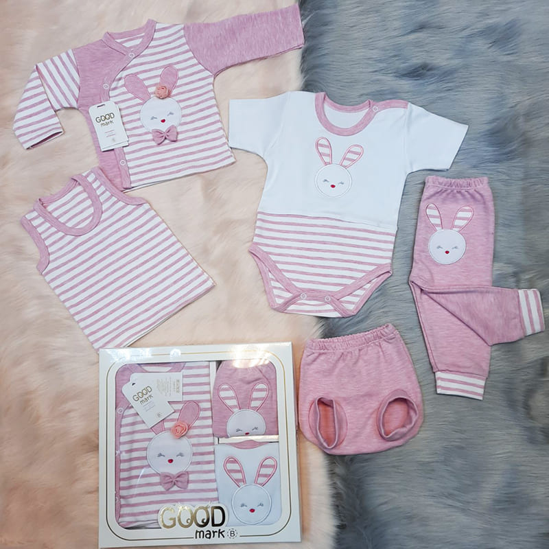 ست 5 تکه بیمارستانی نوزاد خرگوش و پاپیون GoodMark