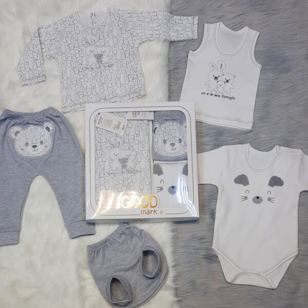 ست 5 تکه بیمارستانی نوزاد فیل و نامه GoodMark