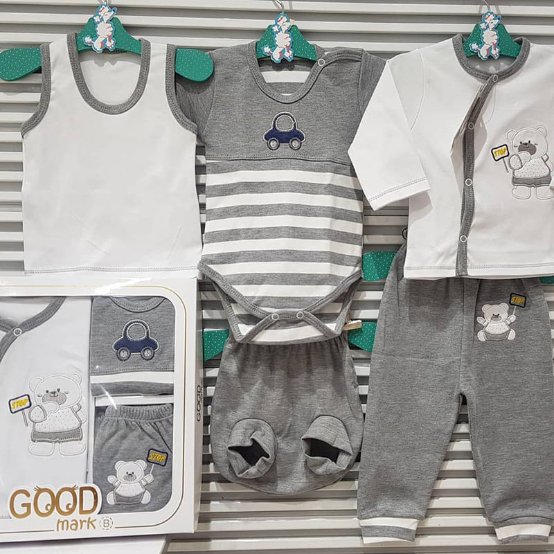 ست 5 تکه بیمارستانی نوزاد فیل و نامه GoodMark