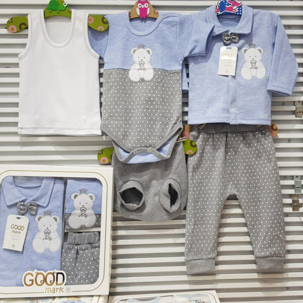 ست 5 تکه بیمارستانی نوزاد فیل و نامه GoodMark