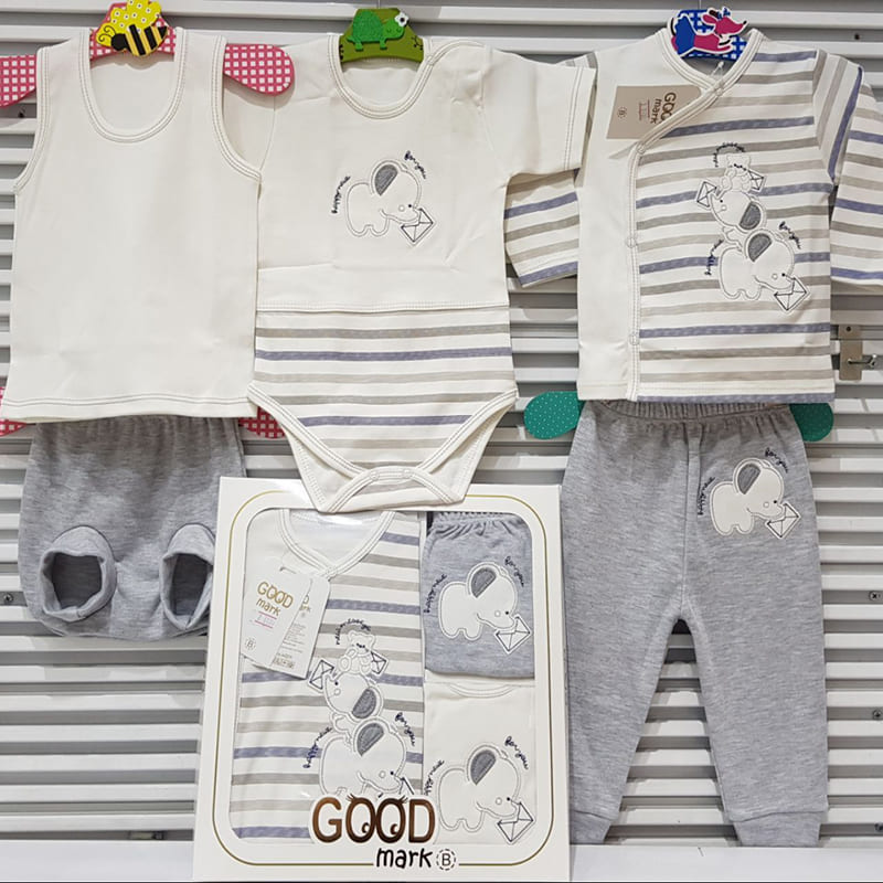 ست 5 تکه بیمارستانی نوزاد فیل و نامه GoodMark