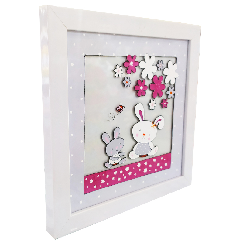 قاب عکس تابلو ویترای طرح خرگوش کوچولو