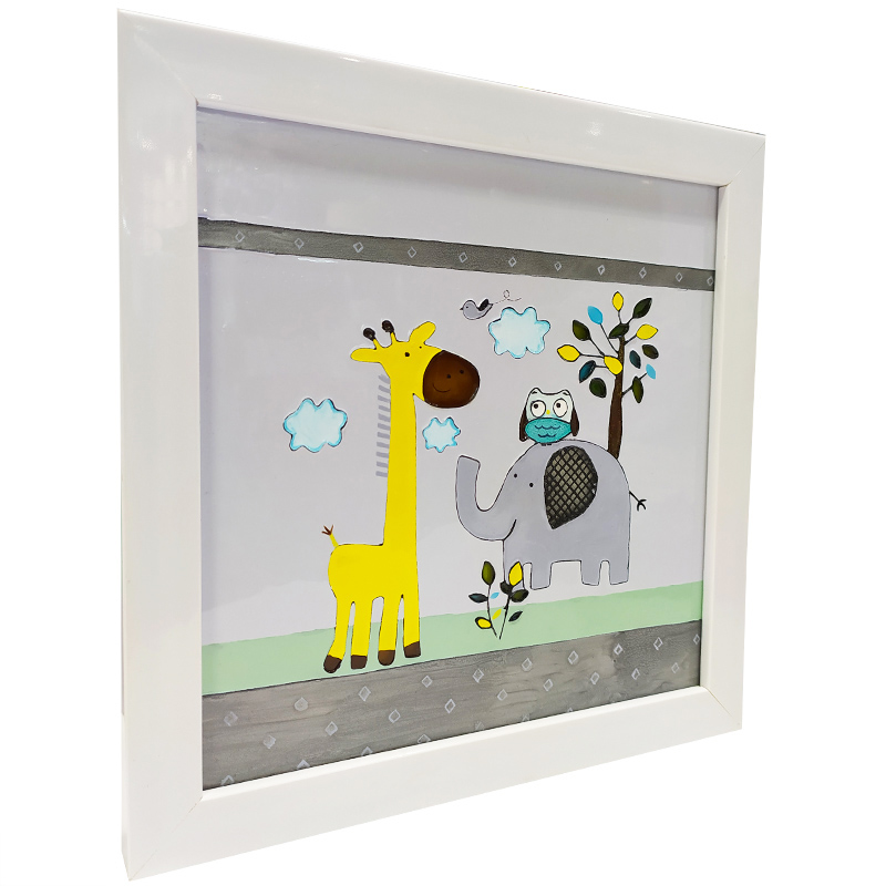 قاب عکس تابلو ویترای طرح فیل و درخت