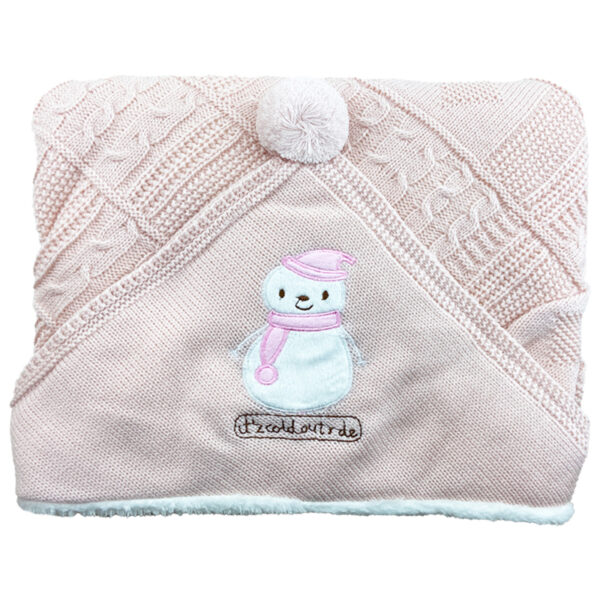 پتو بافت کرک دار آدم برفی شال دار مینل Minel