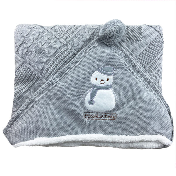 پتو بافت کرک دار آدم برفی شال دار مینل Minel