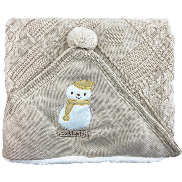 پتو بافت کرک دار آدم برفی شال دار مینل Minel