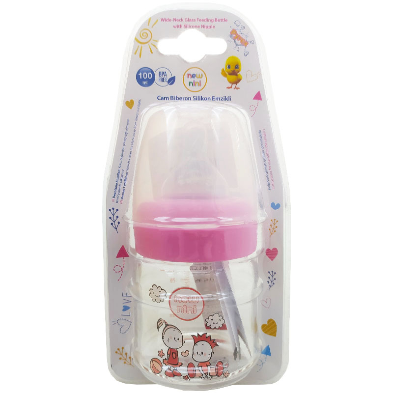شیشه شیر پیرکس دهانه عریض دختر و پسر نیو نی نی New Nini