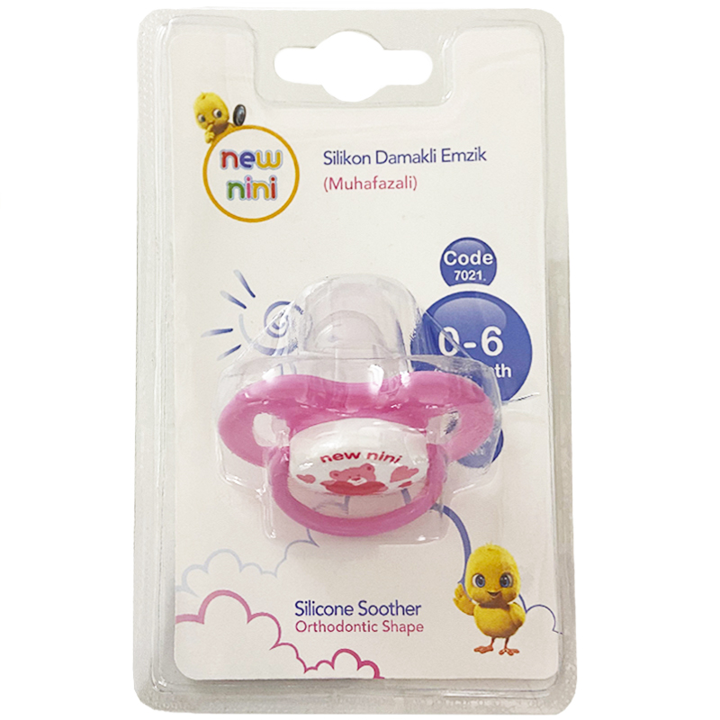 پستانک ارتودنسی خرس صورتی نیو نی نی New Nini