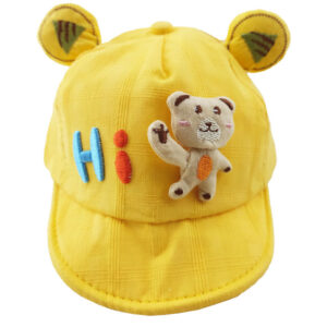کلاه فانتزی بچگانه طرح خرس گوش دراز Hi زرد