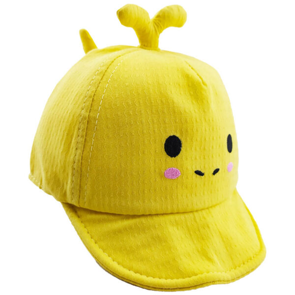 کلاه فانتزی بچگانه طرح وال لپ صورتی رنگ زرد 1