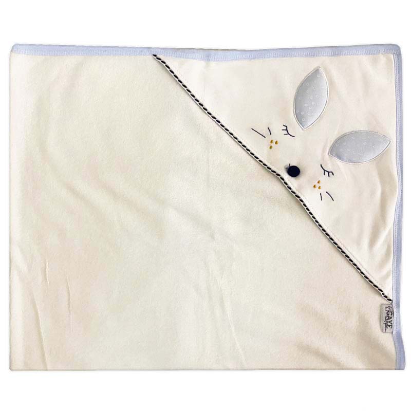 حوله چهارگوش کلاه دار طرح خرگوش آبی Gaye