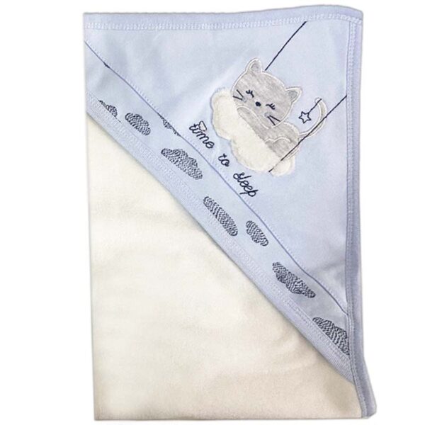 حوله چهارگوش کلاه دار طرح خرگوش آبی Gaye