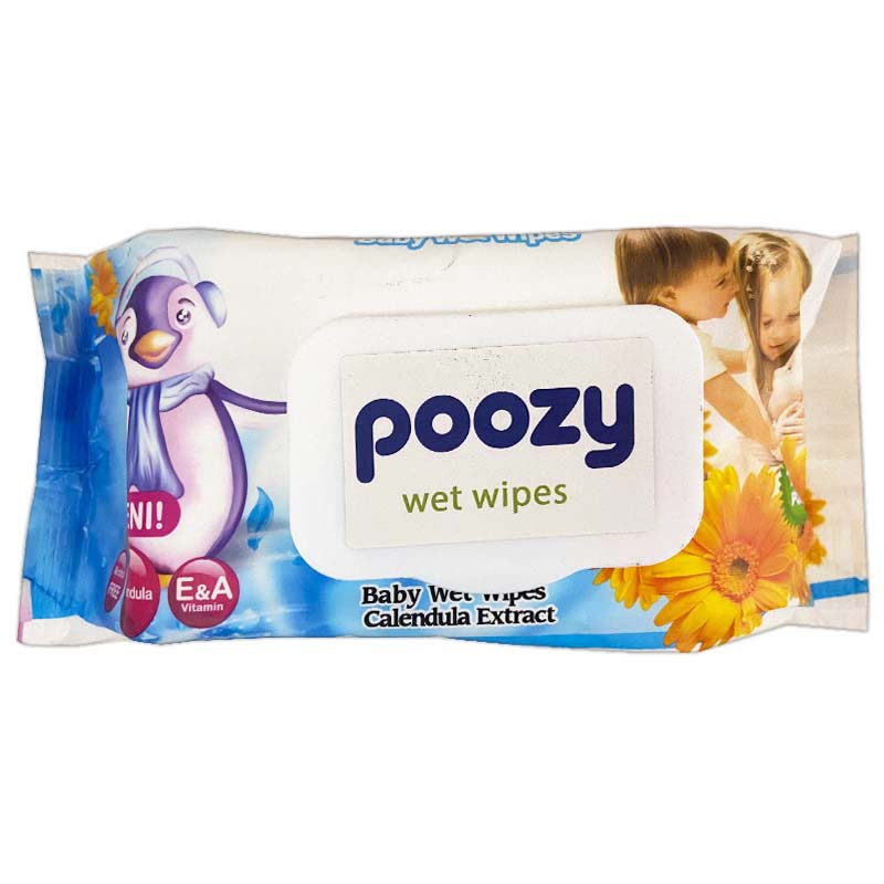 دستمال مرطوب 120 عددی عصاره کالاندولا پوزی Poozy