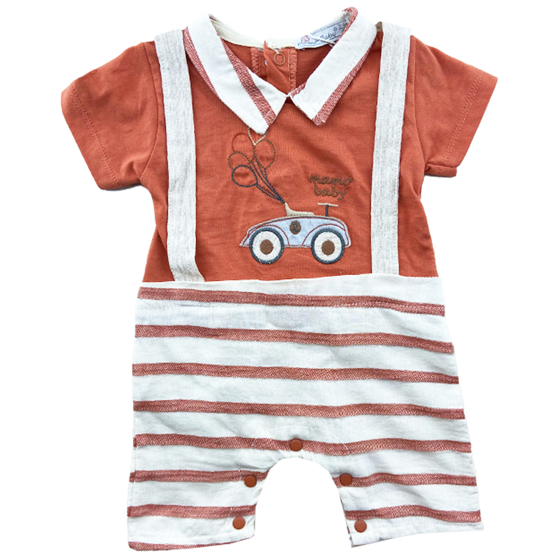 سرهمی (رامپر) پیش بندی نخی طرح ماشین mama baby