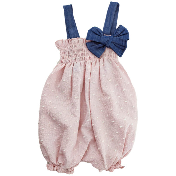 سرهمی (رامپر) رکابی نخی پاپیون دار baby Kokko