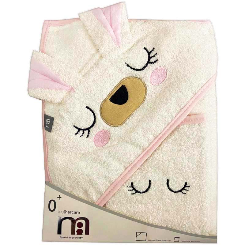حوله چهارگوش کلاه دار خرگوش صورتی Mothercare