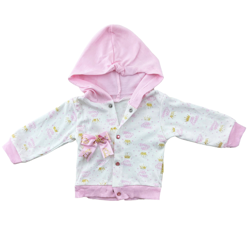 ست سویشرت کلاه دار سه تکه فیل و تاج صورتی Babyim