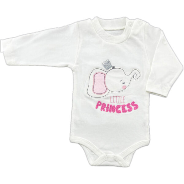 ست سویشرت کلاه دار سه تکه فیل و تاج صورتی Babyim