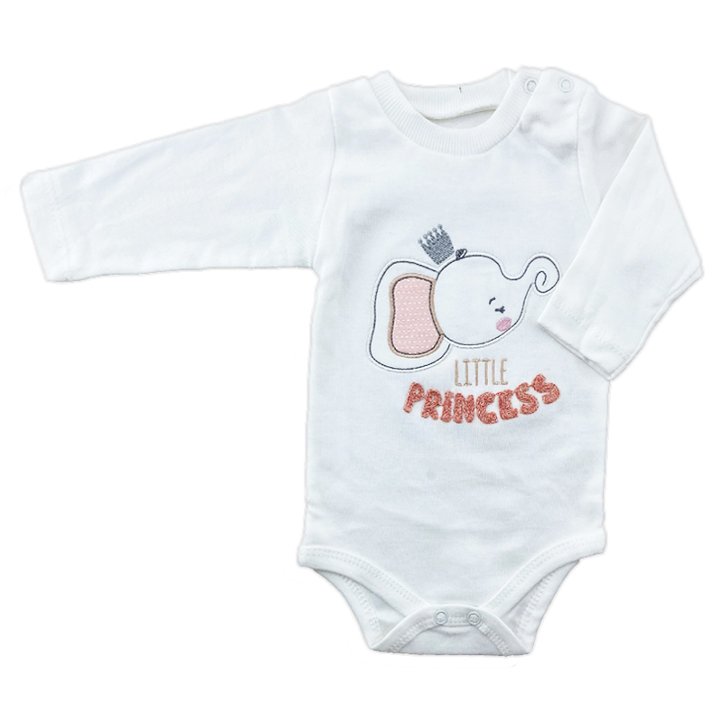 ست سویشرت کلاه دار سه تکه فیل و تاج صورتی Babyim