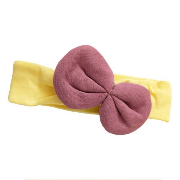 سرهمی و هدبند نوزادی یقه گلدوزی صورتی Minizeyn