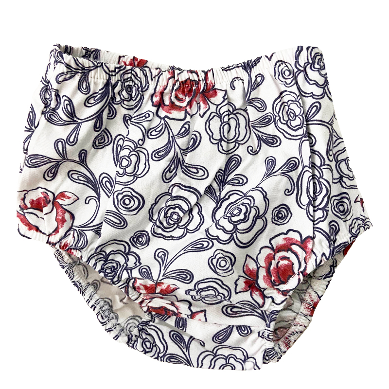 سارافون پارچه ای دخترانه گل دار ایندیگو indigo