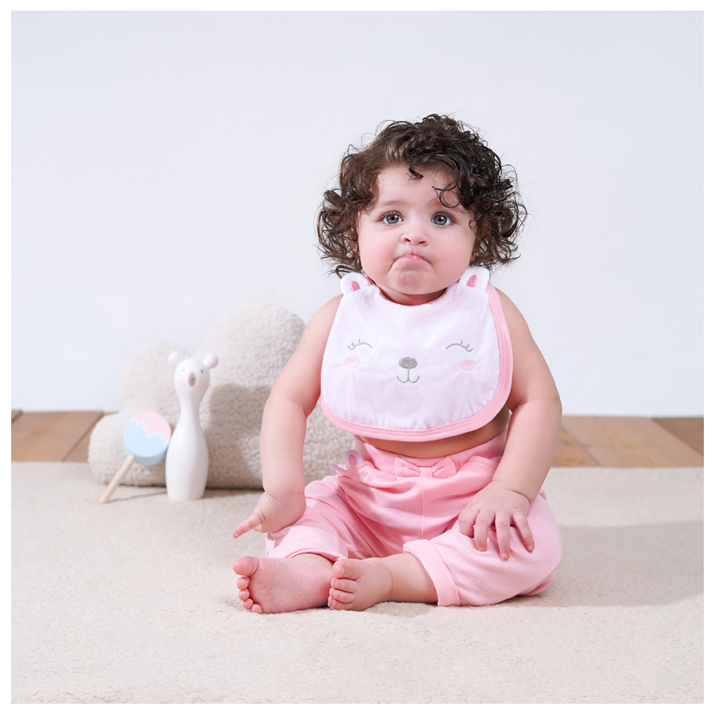 شلوار راحتی دخترانه ساده Lovely صورتی Nili