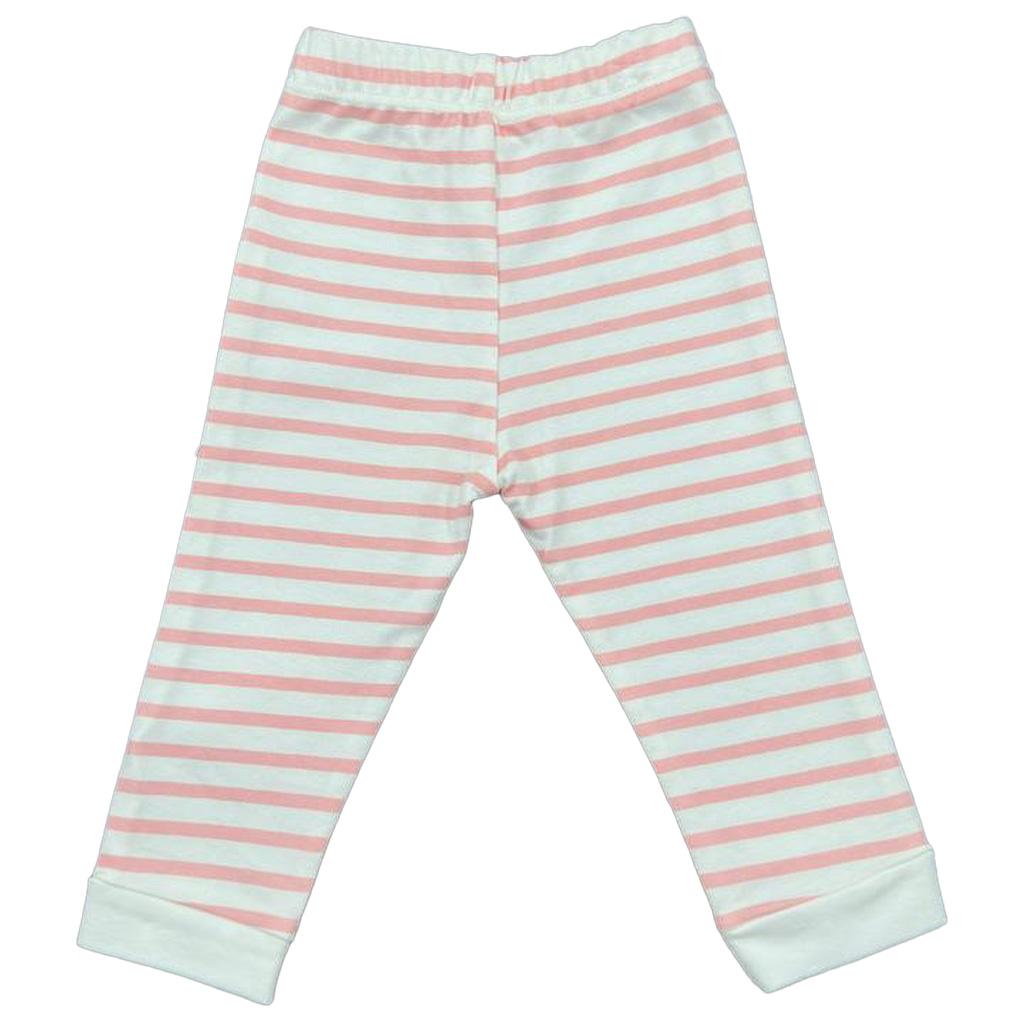 شلوار راه راه بالرين سفيد صورتي نيلي Nili