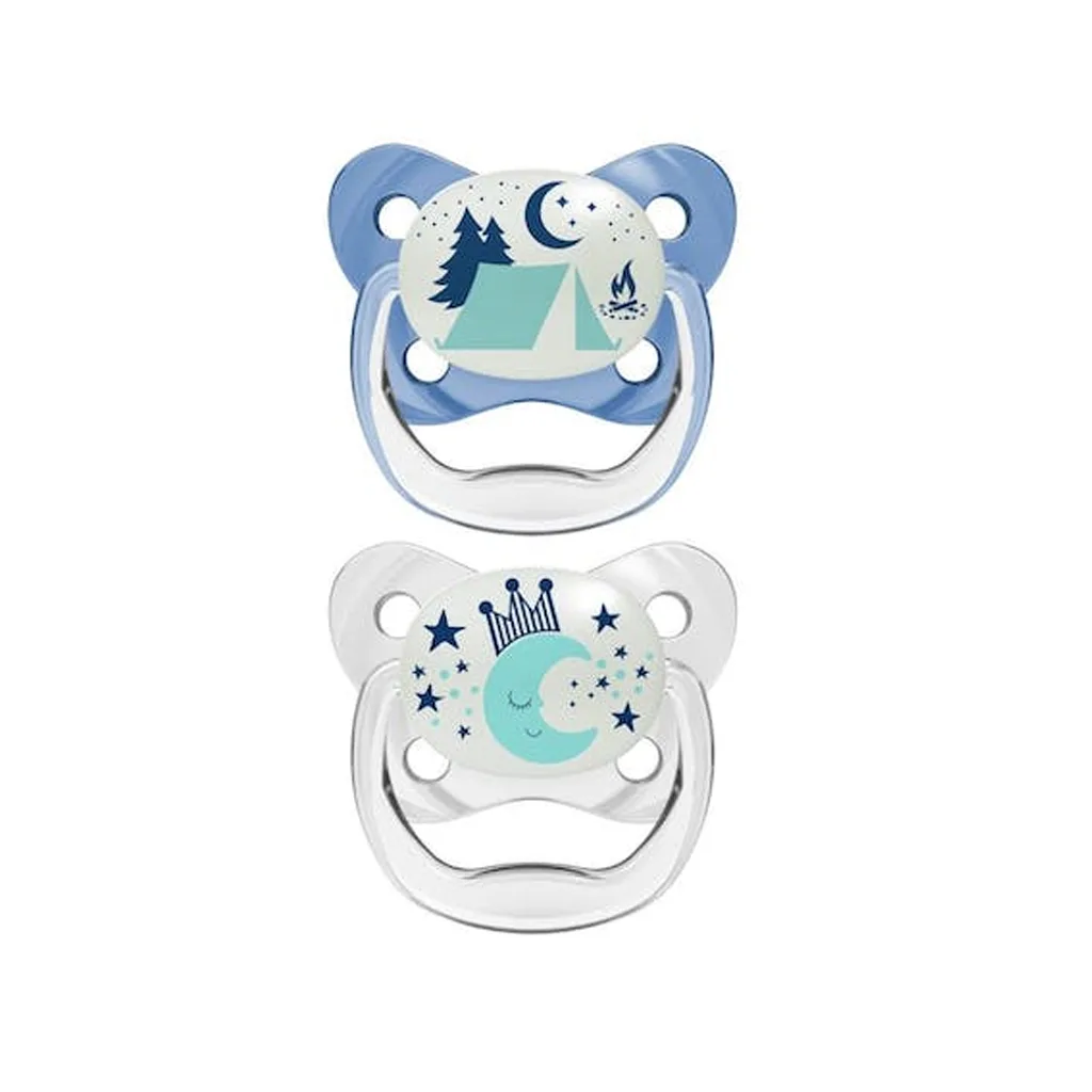 پستانک ارتودنسی شب تاب طرح ماه پسرانه دکتر براون Dr.Browns