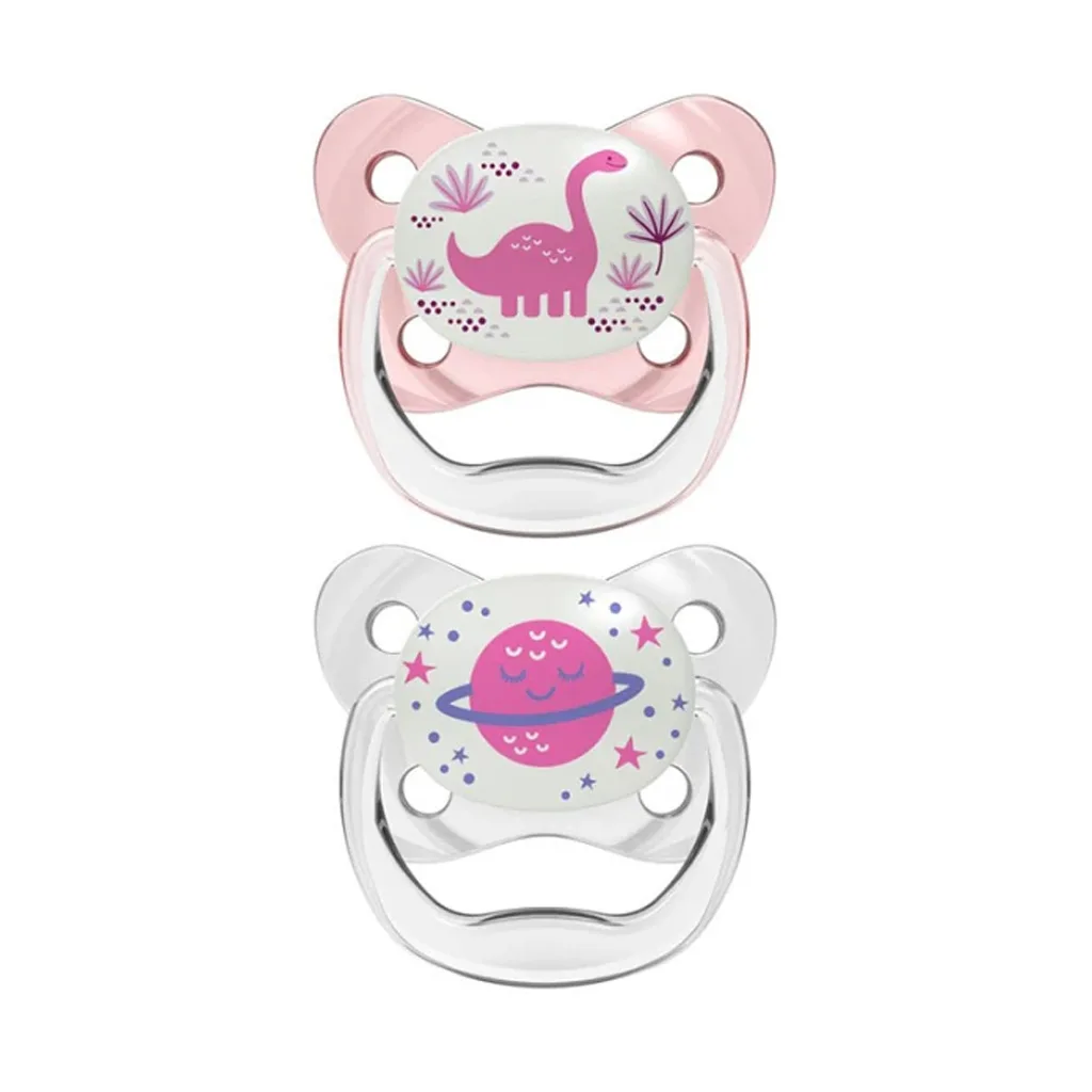 پستانک ارتودنسی شب تاب طرح ماه صورتی دکتر براون Dr.Browns