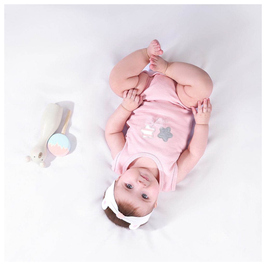 زیردکمه رکابی دخترانه صورتی ستاره نیلی Nili