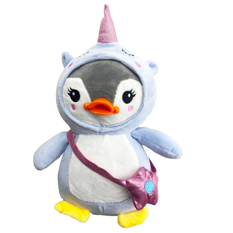 آویز کریر عروسکی جغجغه دار پنگوئن Baby land3