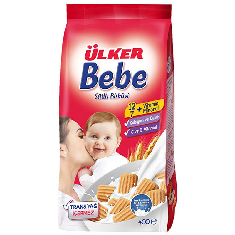 بیسکوییت شیر و گندم 400 گرمی اولکر Ulker